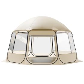 VEVOR Pop up Bubble Tent, 15 x 13.8 ft Waterproof & UV-Resistant, Clear Camping Tent Shelter, Outdoor Garden Dome Igloo Tents with Windows