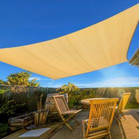 16'X20' Sand HDPE Sunshade Sail (Option: defaulttitle)